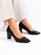 Amiatex Női körömcipő 108358 + Nőin zokni Gatta Calzino Strech, fekete, 36