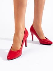 Amiatex Női körömcipő 108359 + Nőin zokni Gatta Calzino Strech, piros árnyalat, 40