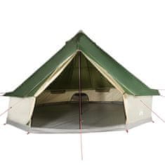Vidaxl 8 személyes zöld vízálló tipi családi sátor 94591
