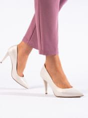 Amiatex Női körömcipő 108367 + Nőin zokni Gatta Calzino Strech, fehér, 39
