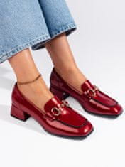 Amiatex Női mokaszin 108368 + Nőin zokni Gatta Calzino Strech, piros árnyalat, 40