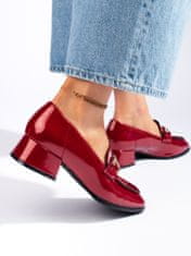 Amiatex Női mokaszin 108368 + Nőin zokni Gatta Calzino Strech, piros árnyalat, 40