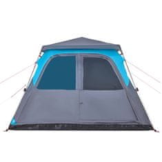 Vidaxl 6 személyes kék kupola alakú felugró családi sátor 4004234