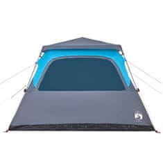 Vidaxl 6 személyes kék kupola alakú felugró családi sátor 4004234
