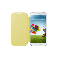 SAMSUNG EF-FI950B Galaxy S4 gyári Flip Tok - Sárga