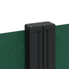 Vidaxl sötétzöld behúzható oldalsó napellenző 200 x 1000 cm