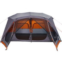 Vidaxl 10 személyes szürke-narancs gyorskioldó vízálló családi sátor 94291