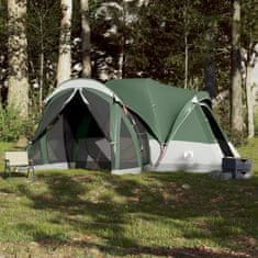 Vidaxl 8 személyes zöld vízálló tipi családi sátor 94737