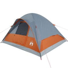 Vidaxl 6 személyes szürke-narancssárga vízálló kupolás családi sátor 94553