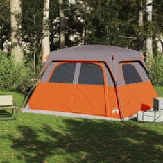 Vidaxl 6 személyes szürke és narancssárga vízálló családi sátor 94547