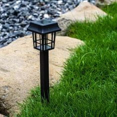 LUMILED 3x Napelemes kerti lámpa LED a földbe szúrva ASTRUM 33cm FEKETE IP44