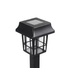 LUMILED 3x Napelemes kerti lámpa LED a földbe szúrva ASTRUM 33cm FEKETE IP44
