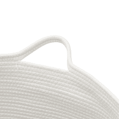 Vidaxl szürke-fehér pamut szennyeskosár Ø55 x 36 cm (358470)