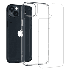 Spigen Apple iPhone 14 Plus, Műanyag védőkeret, edzett üveg hátlap, Quartz Hybrid Crystal, átlátszó (8809811864199)