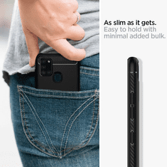 Spigen Apple iPhone 13, Szilikon tok, Rugged Armor, karbon minta, fekete (8809811852165)