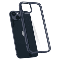 Spigen Apple iPhone 14 Plus, Műanyag hátlap védőtok + szilikon keret, Ultra Hybrid, átlátszó/sötétkék (8809811864120)
