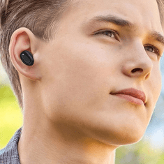 BASEUS Bluetooth sztereó fülhallgató, v5.3, TWS, töltőtok, zajszűrővel, érintés vezérlés, LED-es, játékosoknak ajánlott, Bowie EZ10, fekete (G141910)
