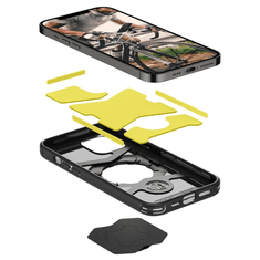 Spigen Apple iPhone 12 Pro Max, Szilikon tok, közepesen ütésálló, légpárnás sarok, Gearlock kerékpáros tartóval kompatibilis, Gearlock Mount Case, fekete (8809710755680)