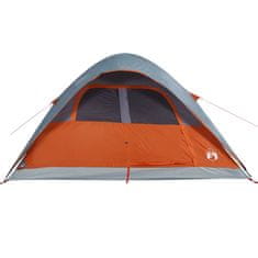 Vidaxl 6 személyes szürke-narancssárga vízálló kupolás családi sátor 94557