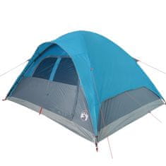 Vidaxl 6 személyes kék vízálló kupolás családi sátor 94556