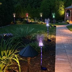 Netscroll Angyal alakú napelemes lámpa, kerti napelemes lámpa, amely feldobja a kertet, ösvényt vagy teraszt, többszínű napelemes lámpa vízálló, 8-10 óra fényt biztosít, automatikus bekapcsolás, Angels