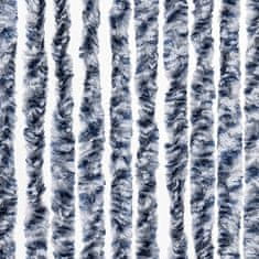Vidaxl kék és fehér zsenília rovarfüggöny 90 x 200 cm 315127