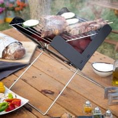 HOME & MARKER® Hordozható grill, faszénes, hőállóságú acél - GRILLOMATE