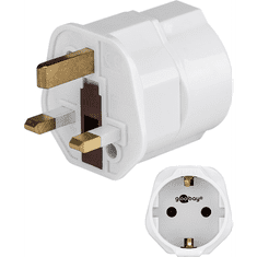 Goobay 45353 EU -> UK 250V Power Plug Utazó adapter - Fehér (45353)