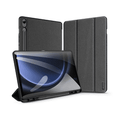 Samsung X510/X516B Galaxy Tab S9 FE 10.9 tablet tok (Smart Case) on/off funkcióval, Pencil tartóval - Dux Ducis Domo Series - fekete