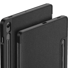 Samsung X510/X516B Galaxy Tab S9 FE 10.9 tablet tok (Smart Case) on/off funkcióval, Pencil tartóval - Dux Ducis Domo Series - fekete