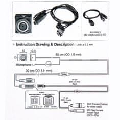 Secutek AHD mini kamera LED-es megvilágítással SMS-S62012ALH