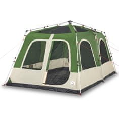 Vidaxl 8 személyes zöld kupola alakú felugró családi sátor 4004236