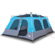 Vidaxl 10 személyes kék kupola alakú felugró családi sátor 4004240