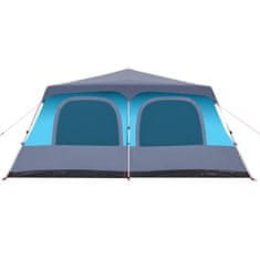 Vidaxl 10 személyes kék kupola alakú felugró családi sátor 4004240