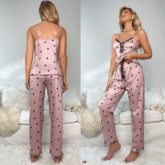 VIVVA® Női hosszú pizsama, Rózsaszín XL - LUNAR