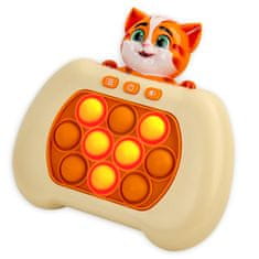 Dexxer Szilikon POP IT stresszoldó játékkonzol CAT Glowing Game MEGA