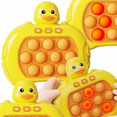 Dexxer Szilikon POP IT stresszoldó játékkonzol sárga DUCK Game
