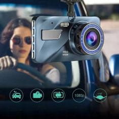 Dexxer Armatúra 12 Mpx full HD autós kamera felvétel 4" LCD felvétel + hátsó IR kamera