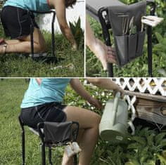 Malatec 3 az 1-ben összecsukható kerti térdelő és székek EVA habból