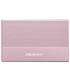 Qoltec Quoltec 52279 2,5" USB 3.0 Külső HDD/SSD ház - Rózsaszín (52279)