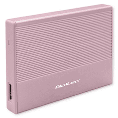 Qoltec Quoltec 52279 2,5" USB 3.0 Külső HDD/SSD ház - Rózsaszín (52279)