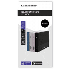 Qoltec Quoltec 52277 2,5" USB 3.0 Külső HDD/SSD ház - Fekete (52277)