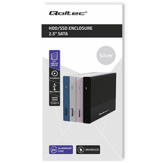 Qoltec Quoltec 52278 2,5" USB 3.0 Külső HDD/SSD ház - Ezüst (52278)