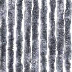 Vidaxl ezüst zsenília rovarfüggöny 100 x 230 cm 377380