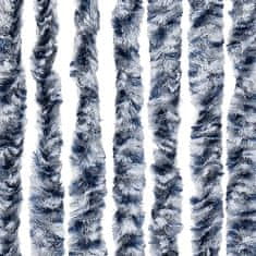 Vidaxl kék és fehér zsenília rovarfüggöny 100 x 230 cm 377372