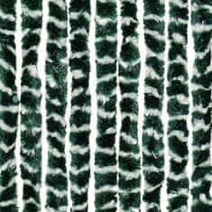 Vidaxl zöld és fehér zsenília rovarfüggöny 100 x 230 cm 377386