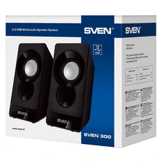 Sven 300 2.0 csatornás hangszóró fekete (SV-016142) (SV-016142)