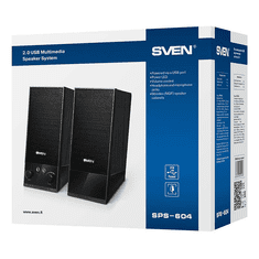 Sven SPS-604 2.0 csatornás hangszóró fekete (SV-0120604BK) (SV-0120604BK)