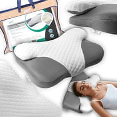 Medi Sleep Ortopéd párna, profilozott, mélyedéses, nagy, memóriahabból, oldalt alváshoz