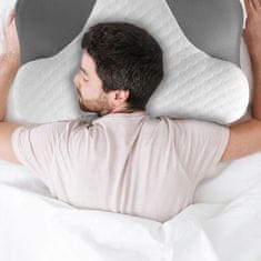 Medi Sleep Ortopéd párna, profilozott, mélyedéses, nagy, memóriahabból, oldalt alváshoz